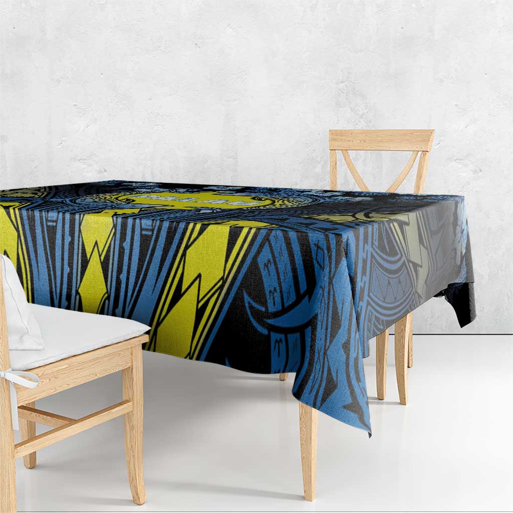 Palau Tablecloth Polynesian Dolphin Tropical Hibiscus Style