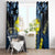 Palau Window Curtain Polynesian Dolphin Tropical Hibiscus Style