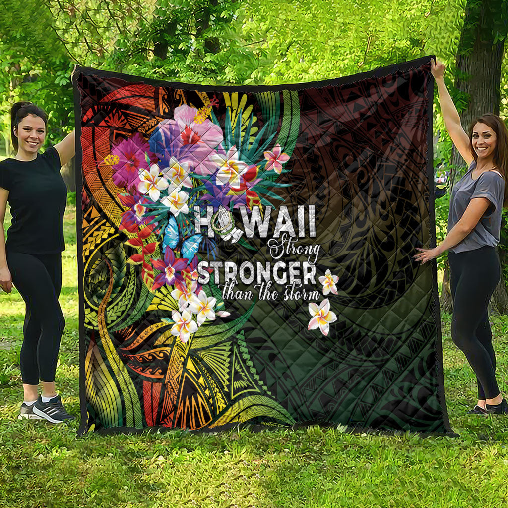 Hawaii Strong Quilt Polynesian Tribal Tropical Flowers LT05 - Polynesian Pride
