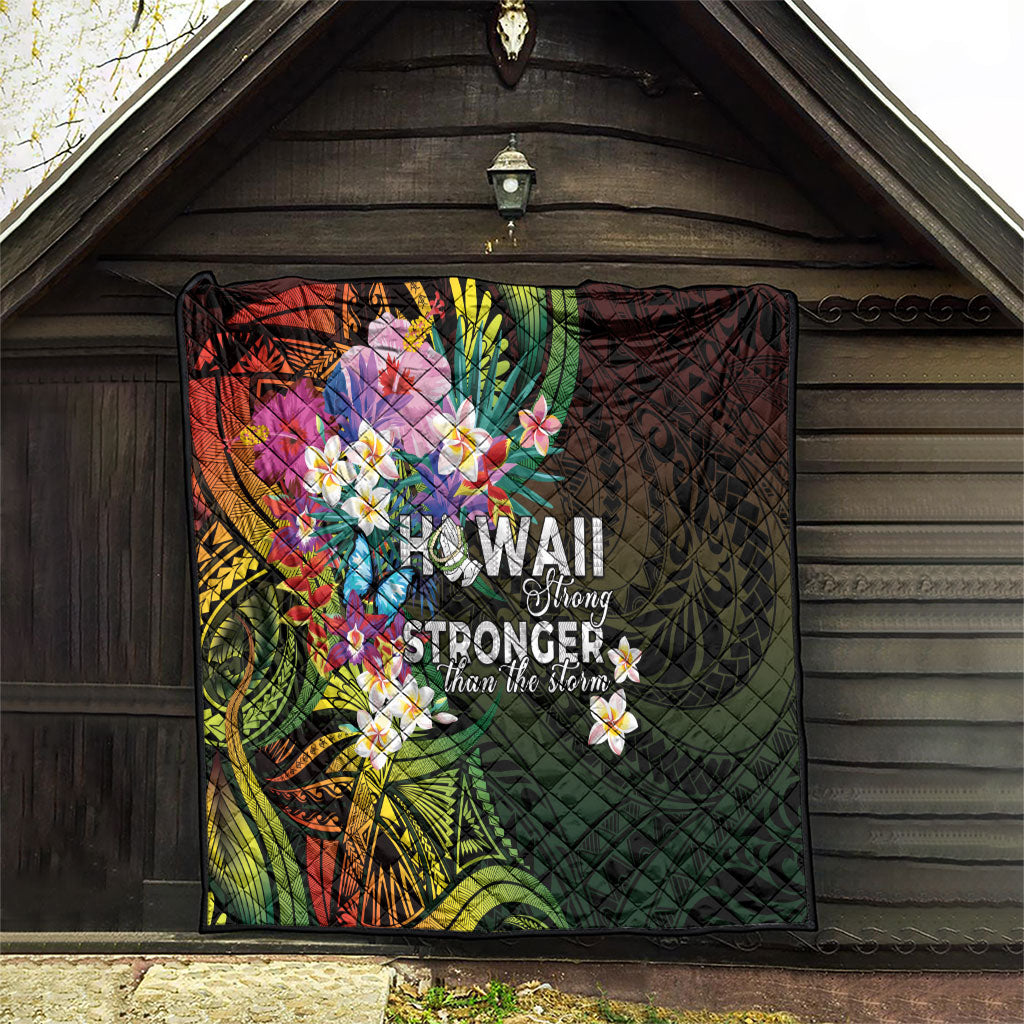 Hawaii Strong Quilt Polynesian Tribal Tropical Flowers LT05 - Polynesian Pride