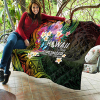 Hawaii Strong Quilt Polynesian Tribal Tropical Flowers LT05 - Polynesian Pride