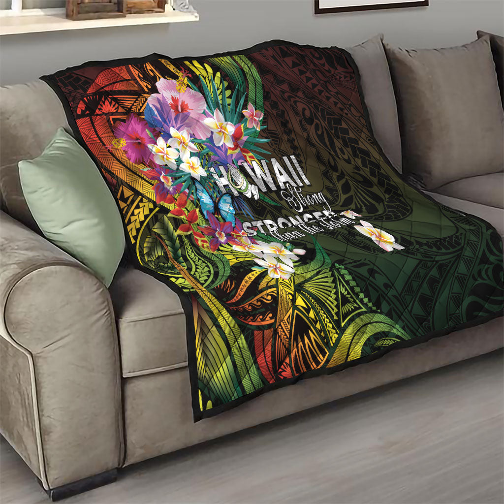 Hawaii Strong Quilt Polynesian Tribal Tropical Flowers LT05 - Polynesian Pride