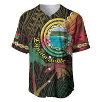 Vanuatu Espiritu Santo Island Baseball Jersey Beach Landscape LT05 Black - Polynesian Pride