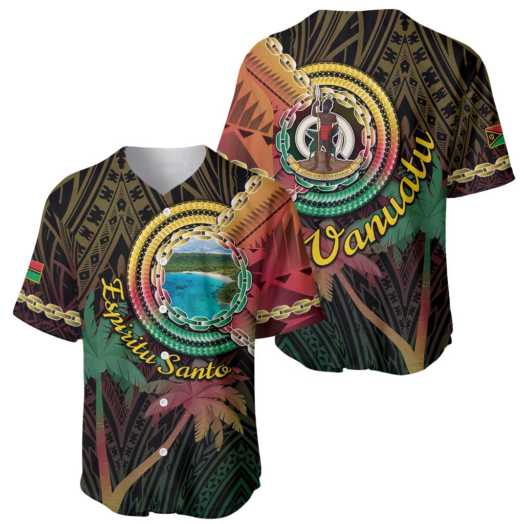 Vanuatu Espiritu Santo Island Baseball Jersey Beach Landscape LT05 - Polynesian Pride