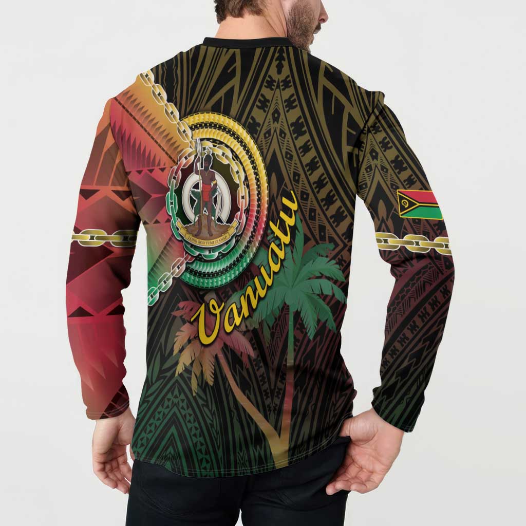 Vanuatu Espiritu Santo Island Button Sweatshirt Beach Landscape LT05 - Polynesian Pride