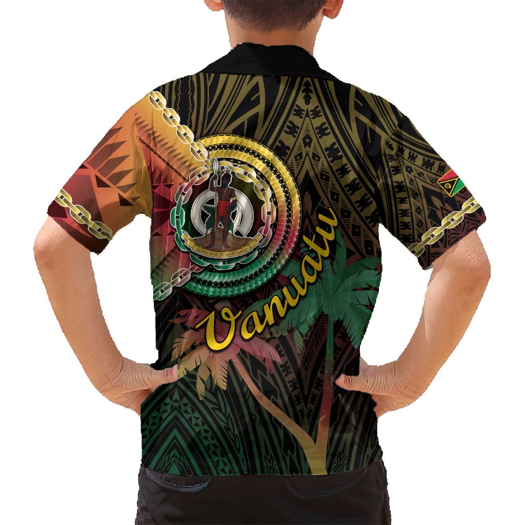 Vanuatu Espiritu Santo Island Family Matching Off Shoulder Short Dress and Hawaiian Shirt Beach Landscape