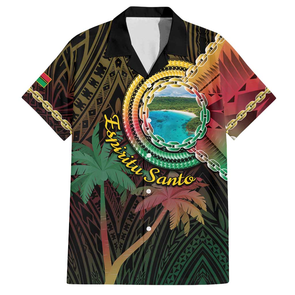 Vanuatu Espiritu Santo Island Family Matching Off Shoulder Short Dress and Hawaiian Shirt Beach Landscape