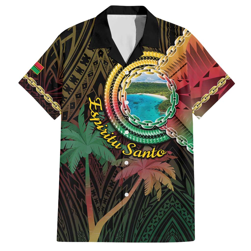 Vanuatu Espiritu Santo Island Hawaiian Shirt Beach Landscape LT05 Black - Polynesian Pride