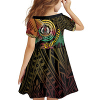 Vanuatu Espiritu Santo Island Kid Short Sleeve Dress Beach Landscape