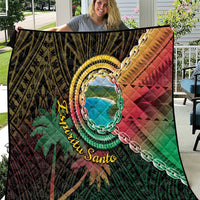 Vanuatu Espiritu Santo Island Quilt Beach Landscape LT05 Black - Polynesian Pride