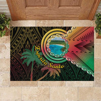 Vanuatu Espiritu Santo Island Rubber Doormat Beach Landscape LT05 Black - Polynesian Pride