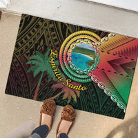 Vanuatu Espiritu Santo Island Rubber Doormat Beach Landscape LT05 - Polynesian Pride