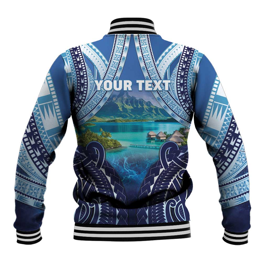 Personalised French Polynesia Bora Bora Baseball Jacket Beach Landscape Polynesian Style LT05 - Polynesian Pride