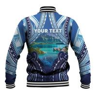 Personalised French Polynesia Bora Bora Baseball Jacket Beach Landscape Polynesian Style LT05 - Polynesian Pride