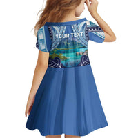 Personalised French Polynesia Bora Bora Family Matching Off Shoulder Maxi Dress and Hawaiian Shirt Beach Landscape Polynesian Style LT05 - Polynesian Pride