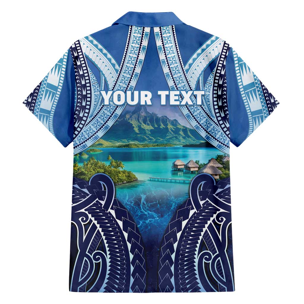 Personalised French Polynesia Bora Bora Family Matching Off Shoulder Maxi Dress and Hawaiian Shirt Beach Landscape Polynesian Style LT05 - Polynesian Pride