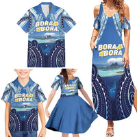 Personalised French Polynesia Bora Bora Family Matching Summer Maxi Dress and Hawaiian Shirt Beach Landscape Polynesian Style LT05 - Polynesian Pride