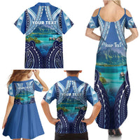 Personalised French Polynesia Bora Bora Family Matching Summer Maxi Dress and Hawaiian Shirt Beach Landscape Polynesian Style LT05 - Polynesian Pride