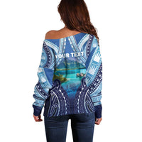 Personalised French Polynesia Bora Bora Off Shoulder Sweater Beach Landscape Polynesian Style LT05 - Polynesian Pride