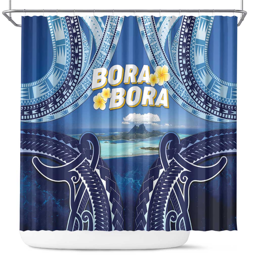 French Polynesia Bora Bora Shower Curtain Beach Landscape Polynesian Style