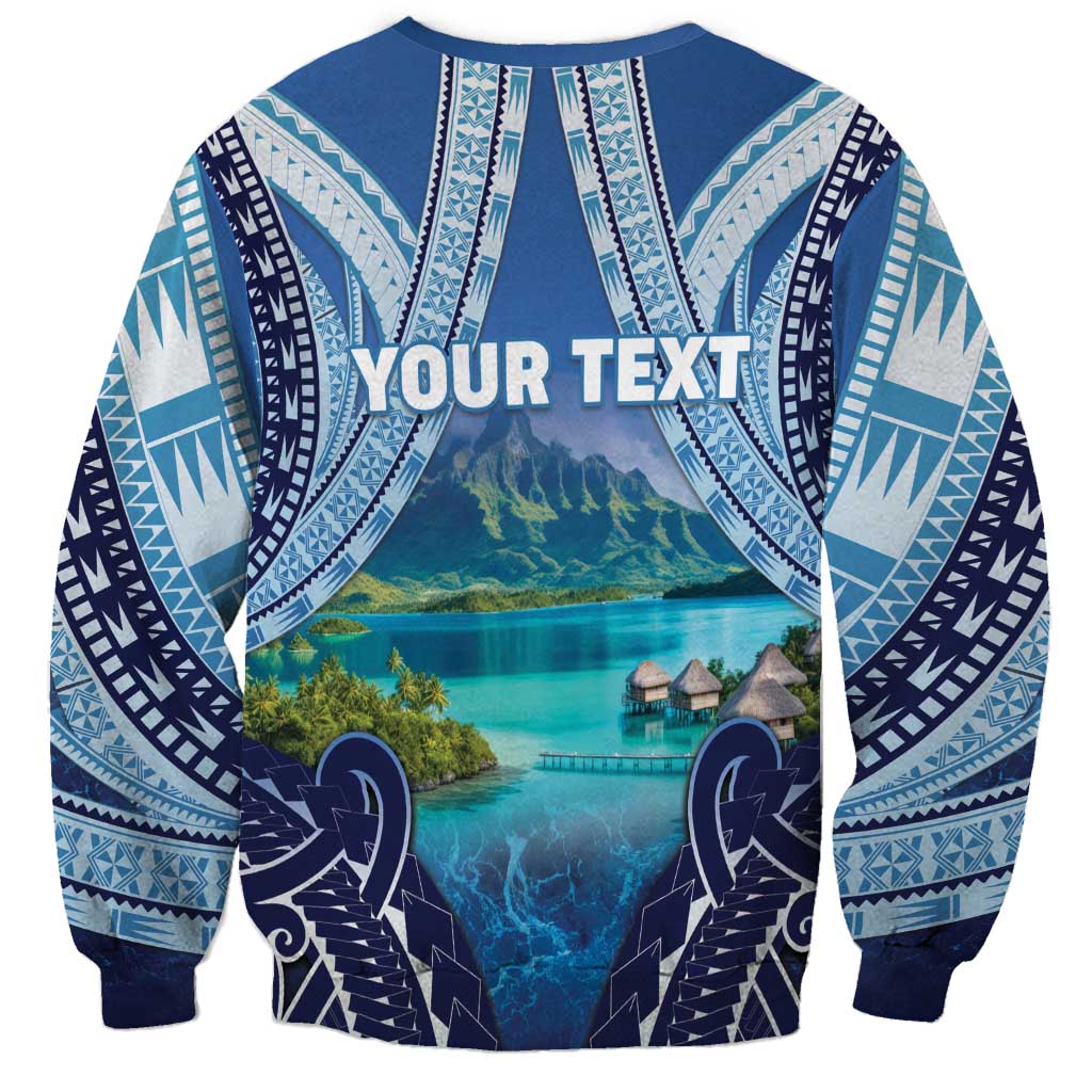 Personalised French Polynesia Bora Bora Sweatshirt Beach Landscape Polynesian Style LT05 - Polynesian Pride