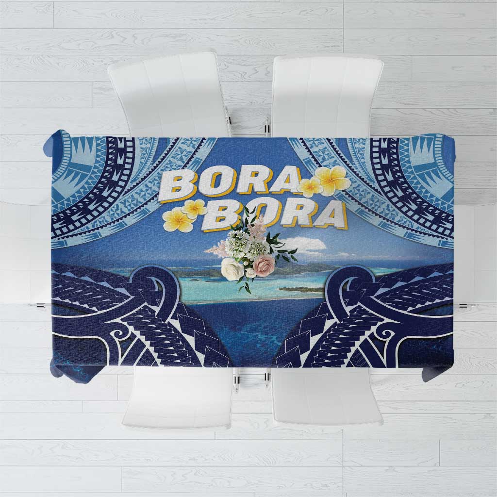 French Polynesia Bora Bora Tablecloth Beach Landscape Polynesian Style LT05 Blue - Polynesian Pride