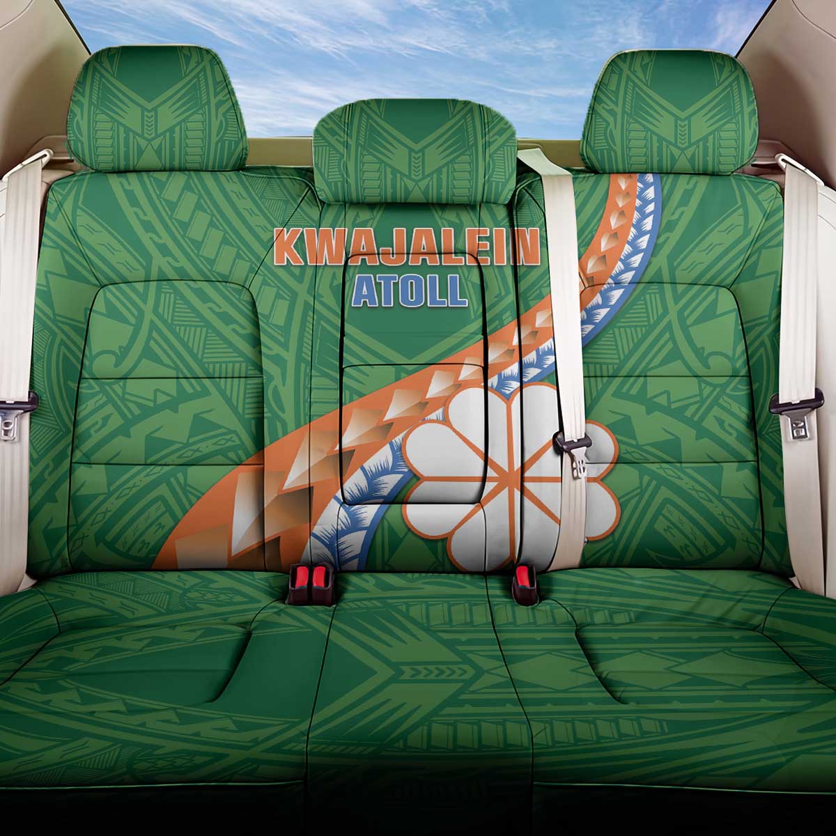 Marshall Islands Kwajalein Atoll Back Car Seat Cover Polynesian Tribal Tattoo