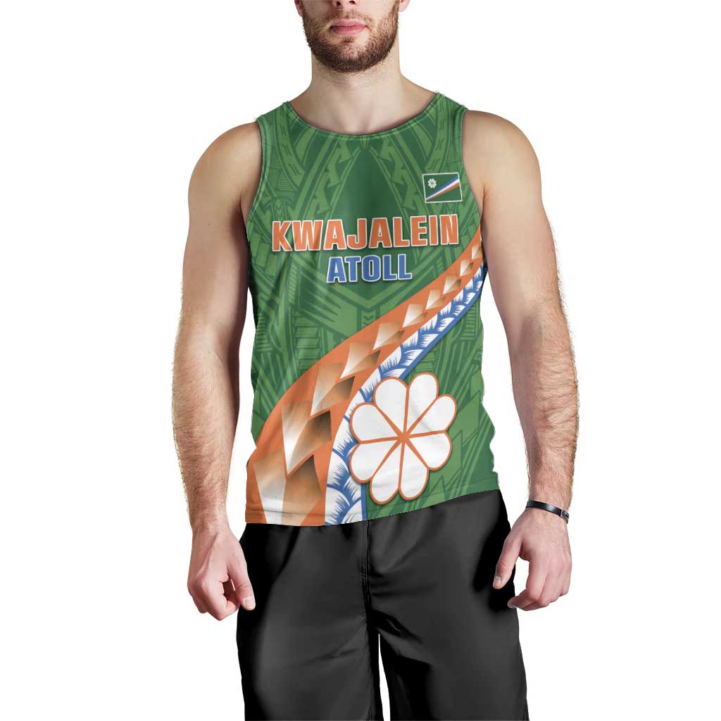 Personalised Marshall Islands Kwajalein Atoll Men Tank Top Polynesian Tribal Tattoo