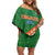 Personalised Marshall Islands Kwajalein Atoll Off Shoulder Short Dress Polynesian Tribal Tattoo