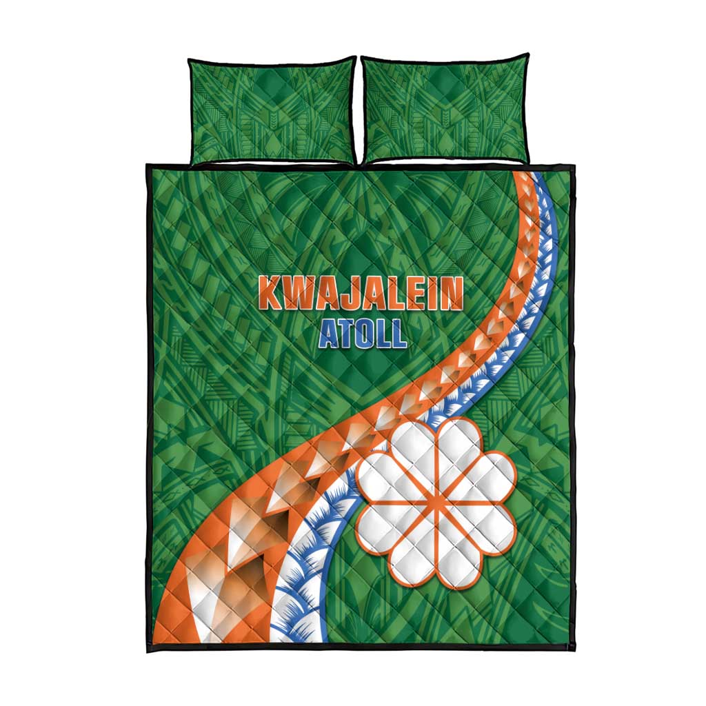 Marshall Islands Kwajalein Atoll Quilt Bed Set Polynesian Tribal Tattoo