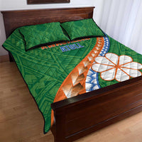 Marshall Islands Kwajalein Atoll Quilt Bed Set Polynesian Tribal Tattoo
