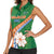 Personalised Marshall Islands Kwajalein Atoll Women Sleeveless Polo Shirt Polynesian Tribal Tattoo