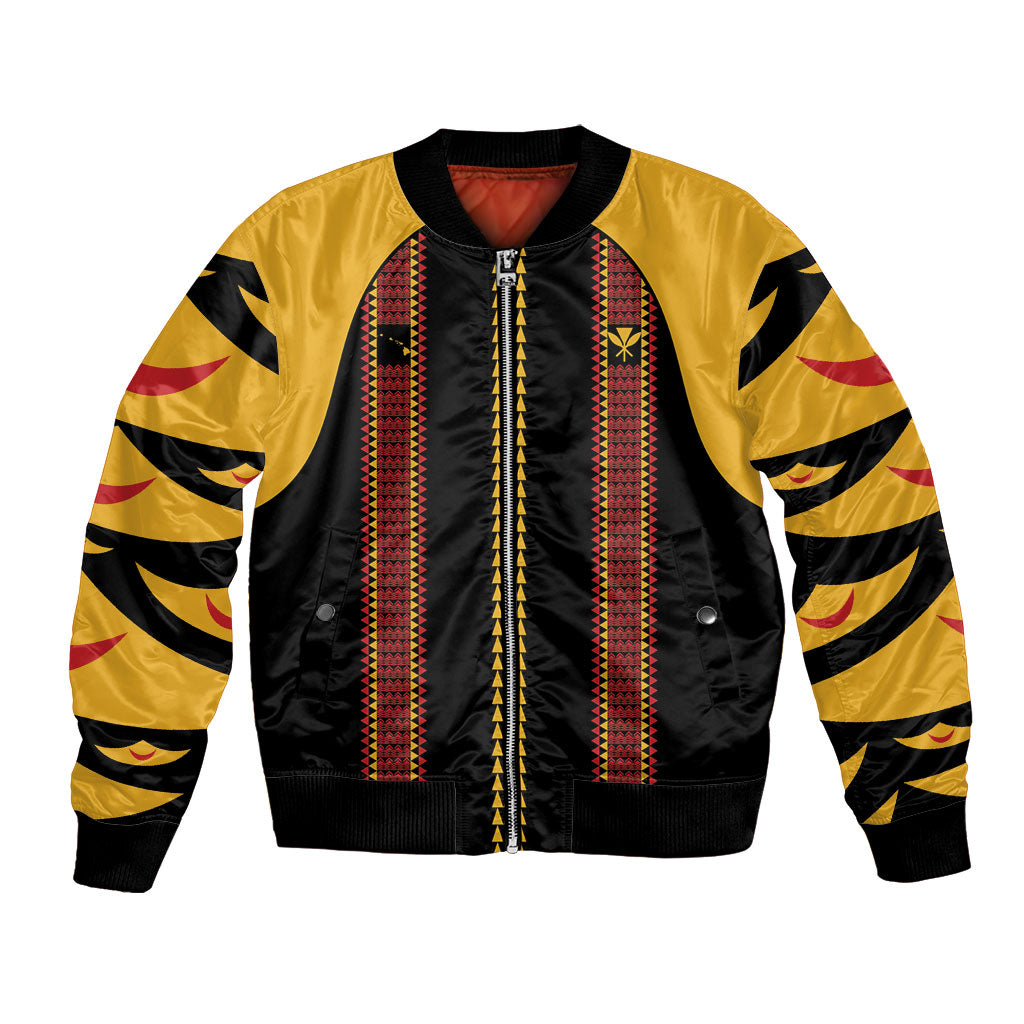 Hawaii Ahu Ula Inspired Bomber Jacket Black Version
