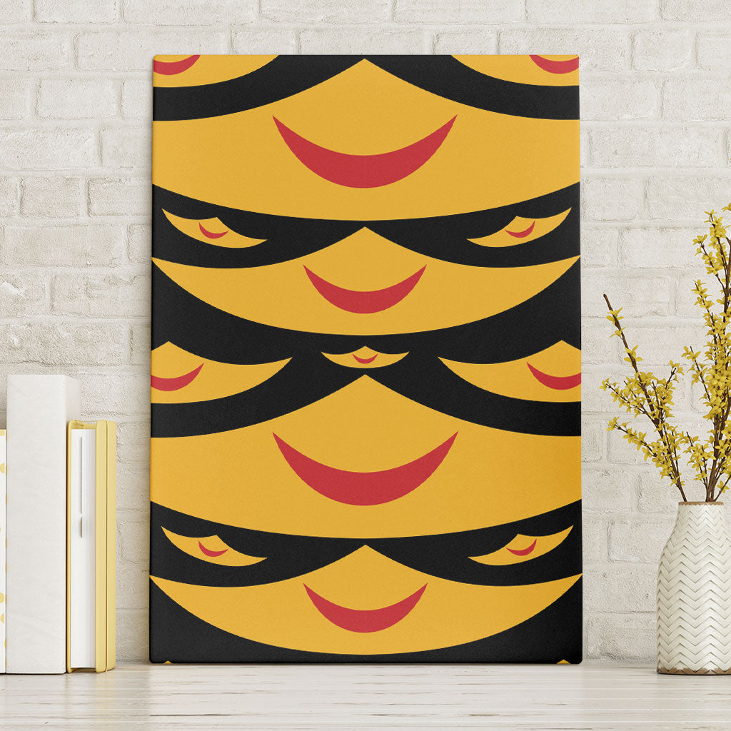 Hawaii Ahu Ula Inspired Canvas Wall Art Black Version