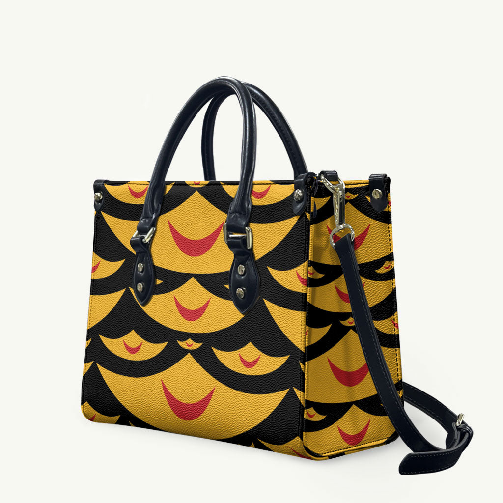 Hawaii Ahu Ula Inspired Leather Bag Black Version