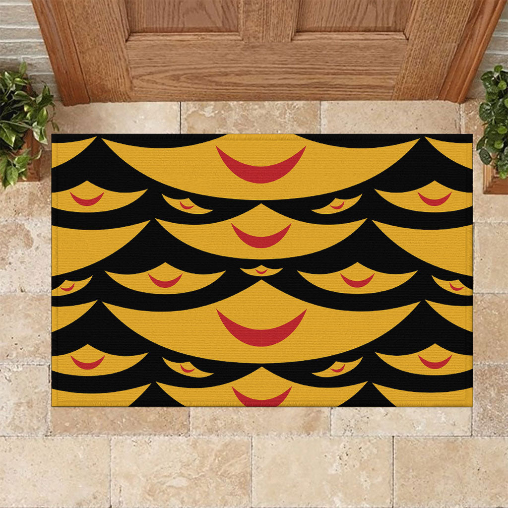 Hawaii Ahu Ula Inspired Rubber Doormat Black Version