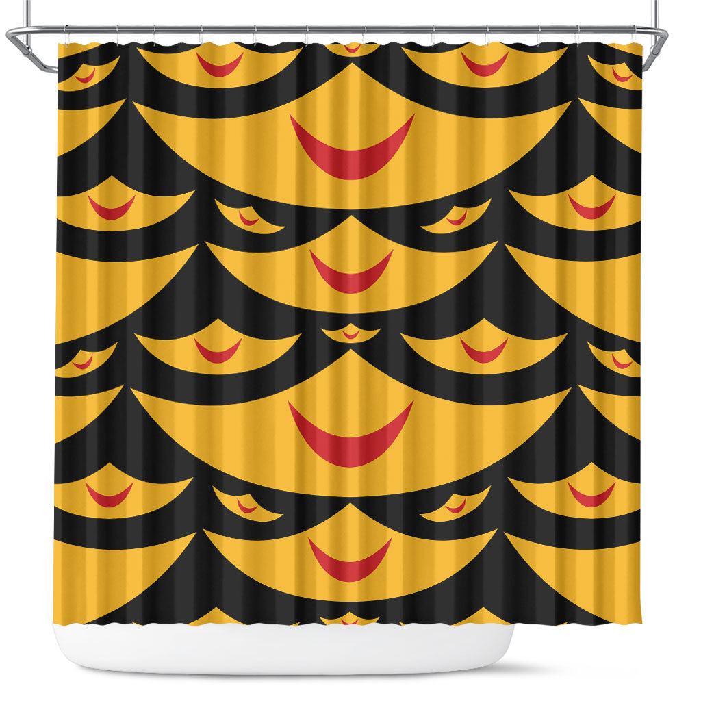 Hawaii Ahu Ula Inspired Shower Curtain Black Version