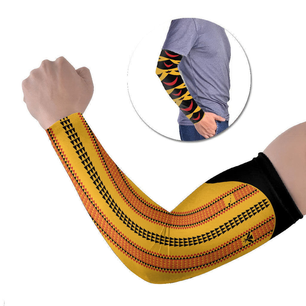 Hawaii Ahu Ula Inspired Arm Sleeves Yellow Version