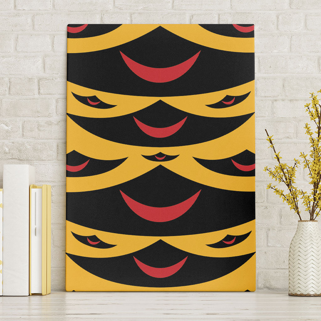 Hawaii Ahu Ula Inspired Canvas Wall Art Yellow Version