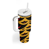 Hawaii Ahu Ula Inspired Tumbler With Handle Yellow Version LT05 - Polynesian Pride
