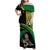 Custom New Zealand And South Africa Rugby Family Matching Off Shoulder Maxi Dress and Hawaiian Shirt 2023 Springboks Combine All Black Silver Fern LT05 Mom's Dress Green - Polynesian Pride