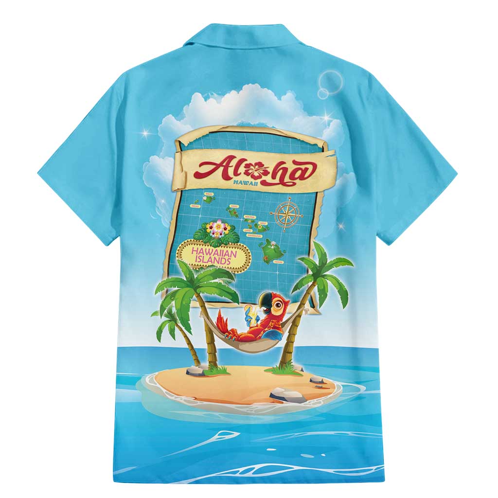 Aloha Hawaii Family Matching Mermaid Dress and Hawaiian Shirt Funny Macaw Parrot Tropical Vibe