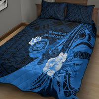 Hawaii State Motto Quilt Bed Set Hawaiian Tribal Blue Hammerhead Shark LT05 - Polynesian Pride