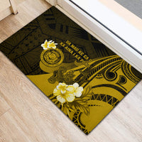 Hawaii State Motto Rubber Doormat Hawaiian Tribal Gold Hammerhead Shark LT05 - Polynesian Pride