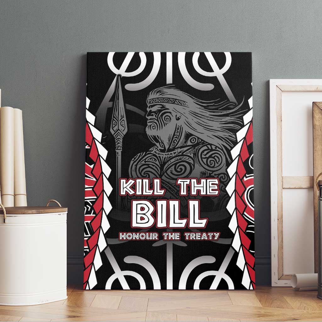 Aotearoa Waitangi Day Canvas Wall Art Maori Warrior Tribal Tattoo