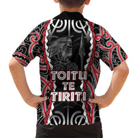 Aotearoa Waitangi Day Family Matching Long Sleeve Bodycon Dress and Hawaiian Shirt Maori Warrior Tribal Tattoo LT05 - Polynesian Pride