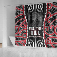 Aotearoa Waitangi Day Shower Curtain Maori Warrior Tribal Tattoo
