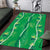 Hawaii Maile Lei Area Rug With Green Monstera Pattern