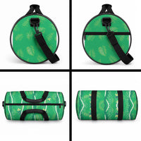 Hawaii Maile Lei Duffle Bag With Green Monstera Pattern