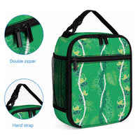 Hawaii Maile Lei Lunch Bag With Green Monstera Pattern LT05 - Polynesian Pride